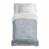 Coperta terapeutica originale - Rivestimento in cotone grigio con fiocchi di neve