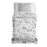 Set di biancheria da letto con coperta terapeutica grigio fattoria
