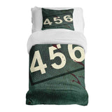Set di biancheria da letto con coperta terapeutica verde 456