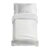 Set di biancheria da letto con coperta terapeutica bianca con motivo floreale