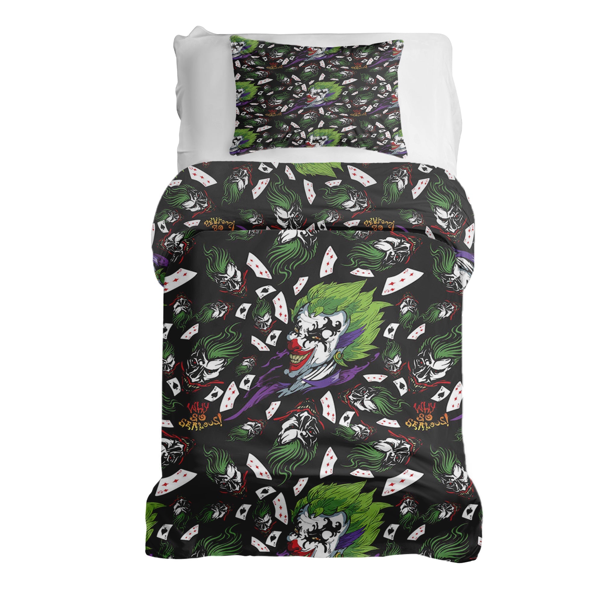 Set di biancheria da letto con coperta terapeutica Joker colorato