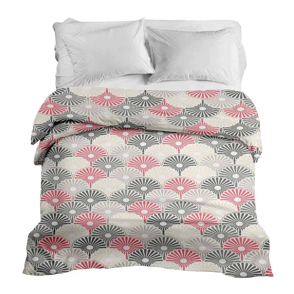 Coperta terapeutica originale - Rivestimento in cotone fiori astratti colorati