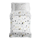 Set di biancheria da letto con coperta terapeutica Foresta grigia