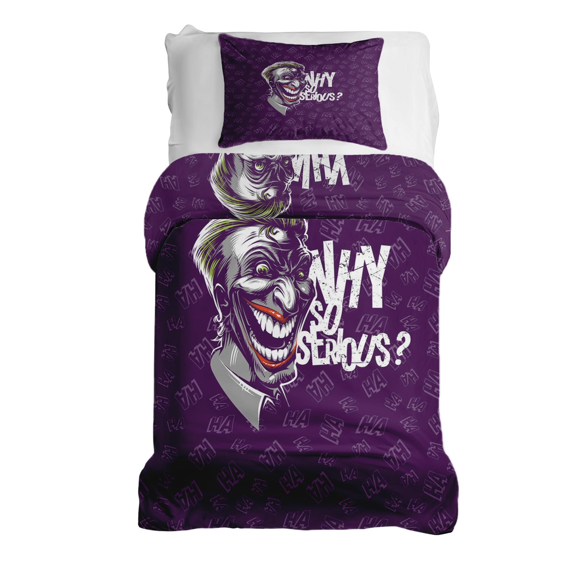 Set di biancheria da letto con coperta terapeutica viola Why So Serious?