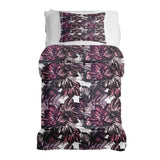 Set di biancheria da letto con coperta terapeutica e mare di fiori viola