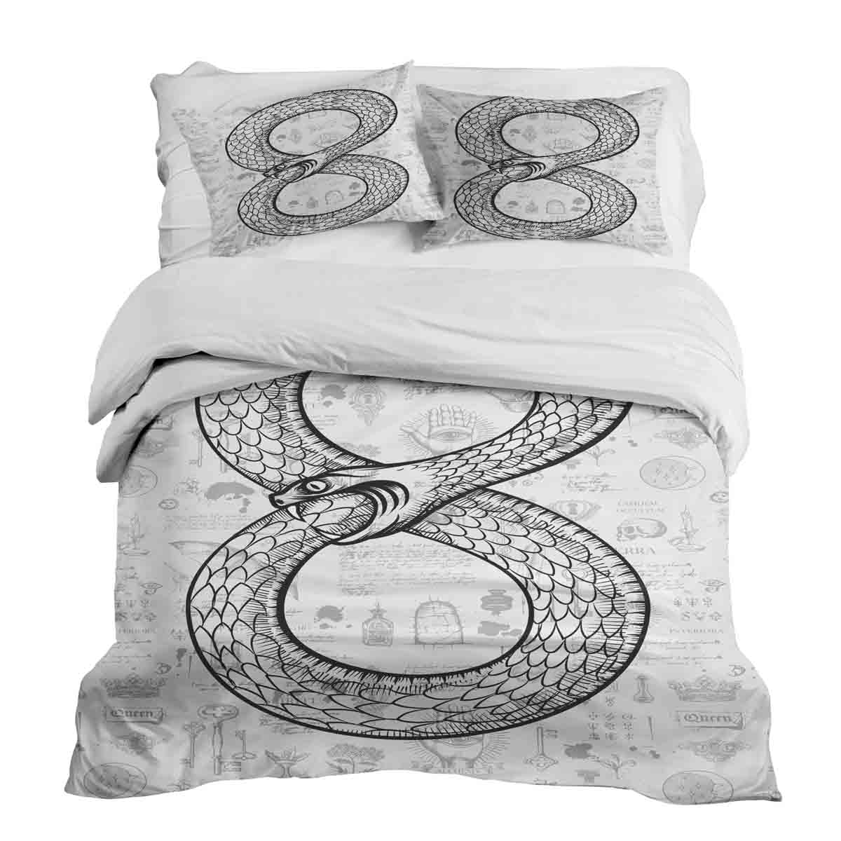 Set di biancheria da letto con motivo serpente per coperte terapeutiche