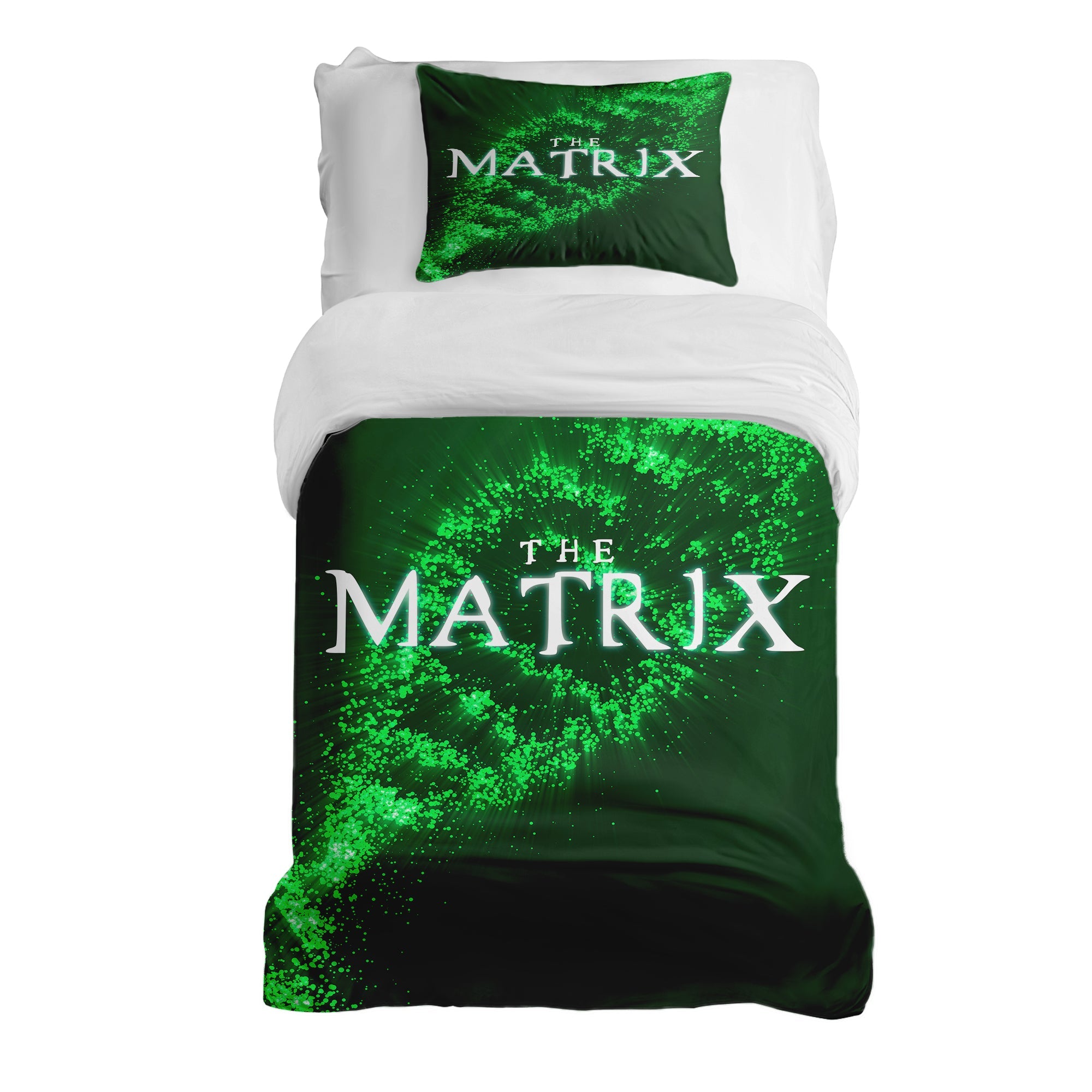 Set di biancheria da letto con coperta terapeutica verde Matrix DNA