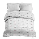 Coperta terapeutica originale - Rivestimento in cotone bianco con stelle rosa