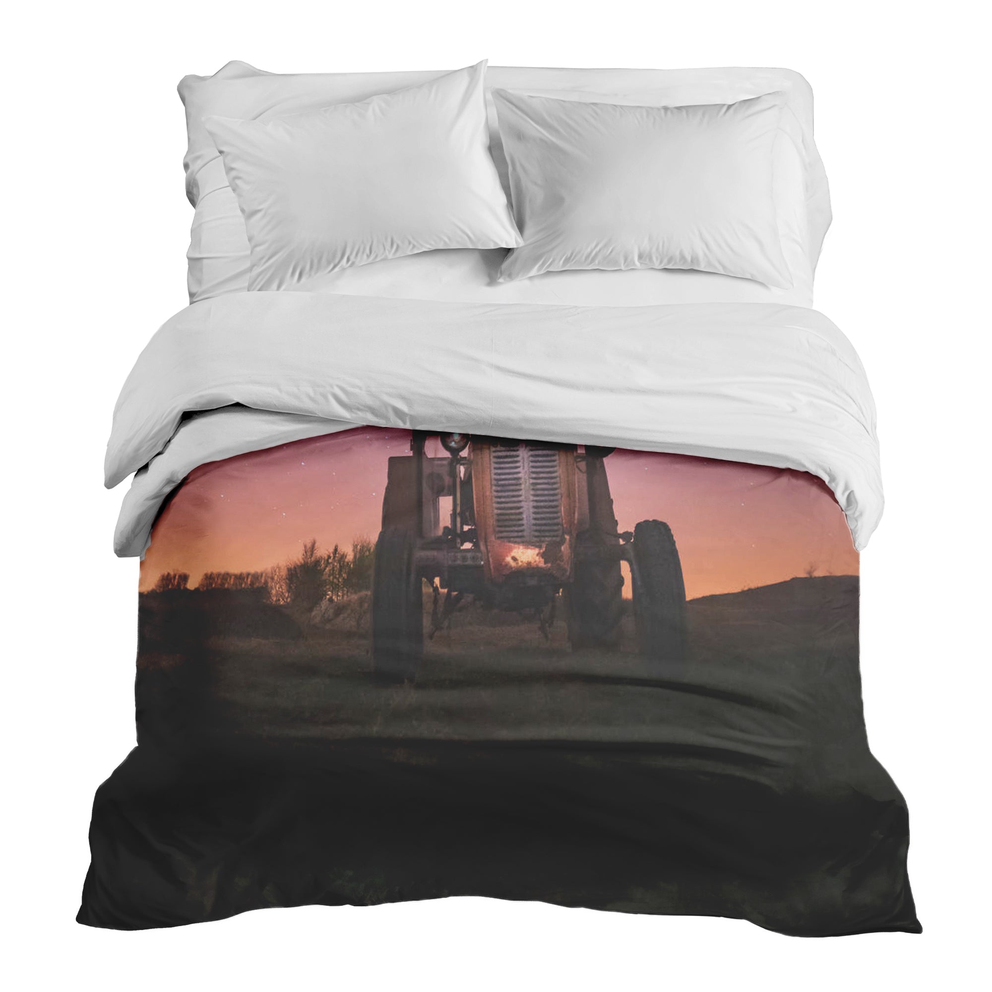 Coperta terapeutica originale - Rivestimento in cotone viola con trattore