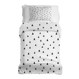Set di biancheria da letto con coperte terapeutiche bianco con triangoli neri