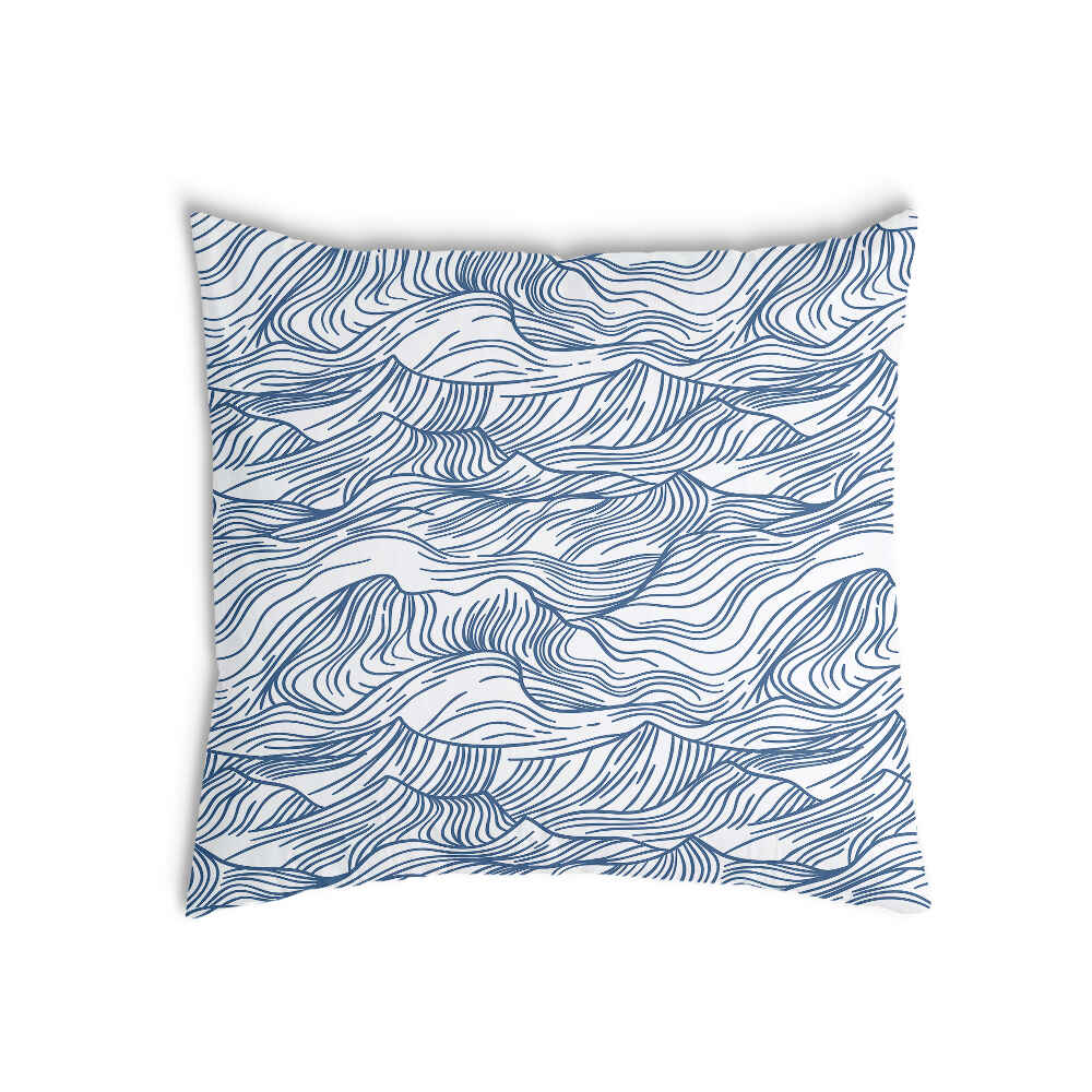 Cuscino salute onde in blu