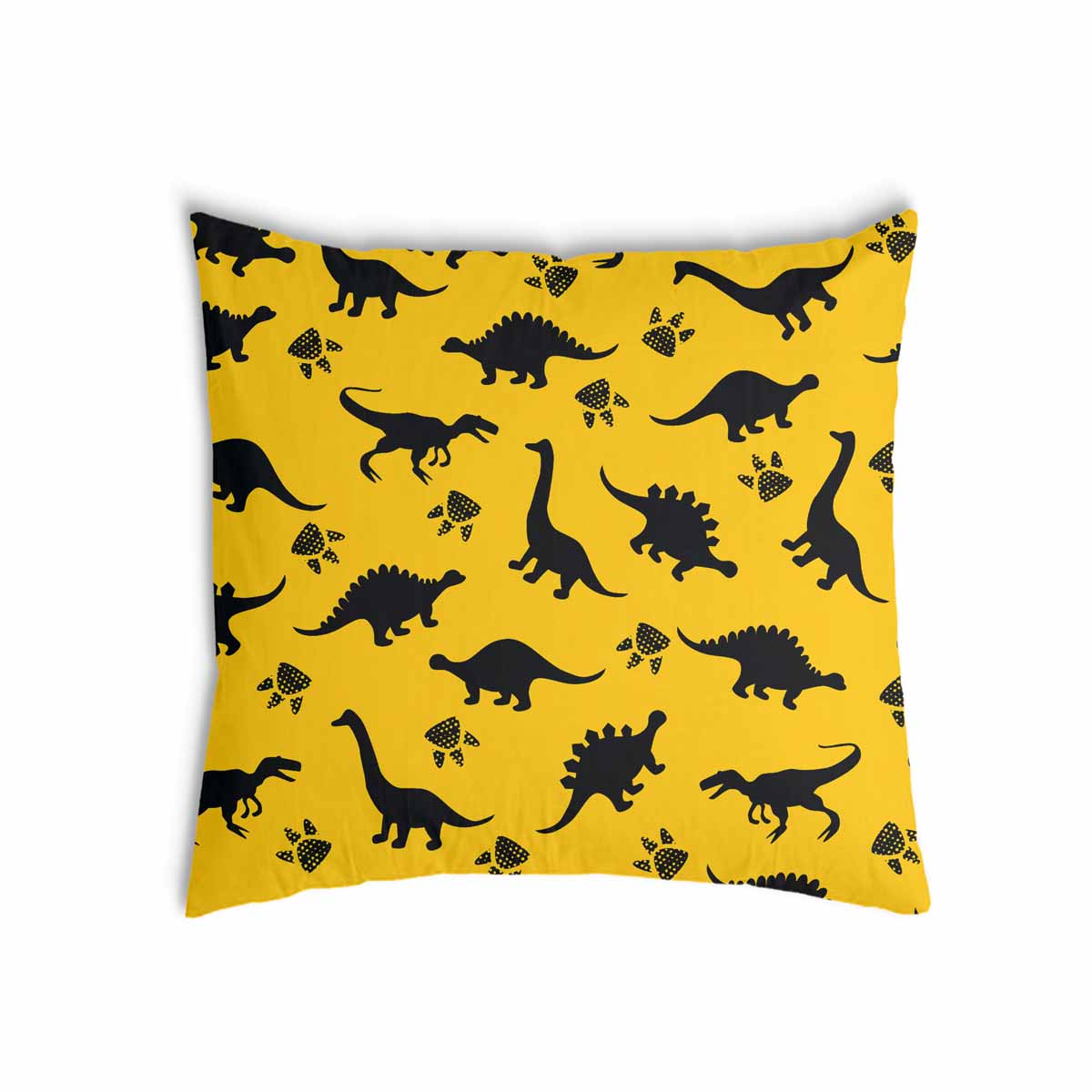 Cuscino salute giallo con dinosauro