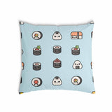 Cuscino sanitario azzurro chiaro con sushi