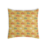 Cuscino salute arancione con trattori