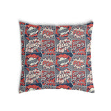 Cuscino salute rosso con fumetto