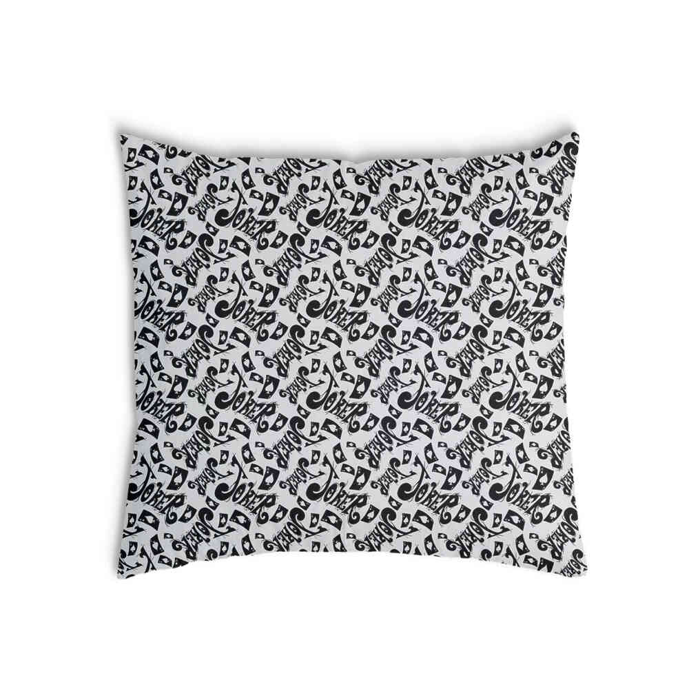 Cuscino salute scritta in nero Joker