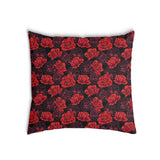 Cuscino sanitario nero con rose rosse