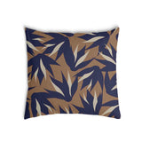 Cuscino sanitario marrone con foglie blu