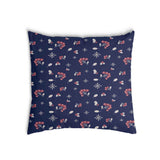 Cuscino salute blu ribes rosso
