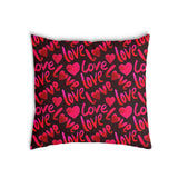 Cuscino salute nero con scritta Love