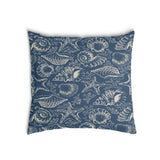 Cuscino sanitario blu con conchiglie