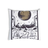 Cuscino salute lupo e luna