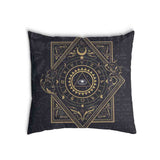 Cuscino salute nero Mandala mistico
