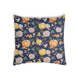Cuscino salute blu con zucche