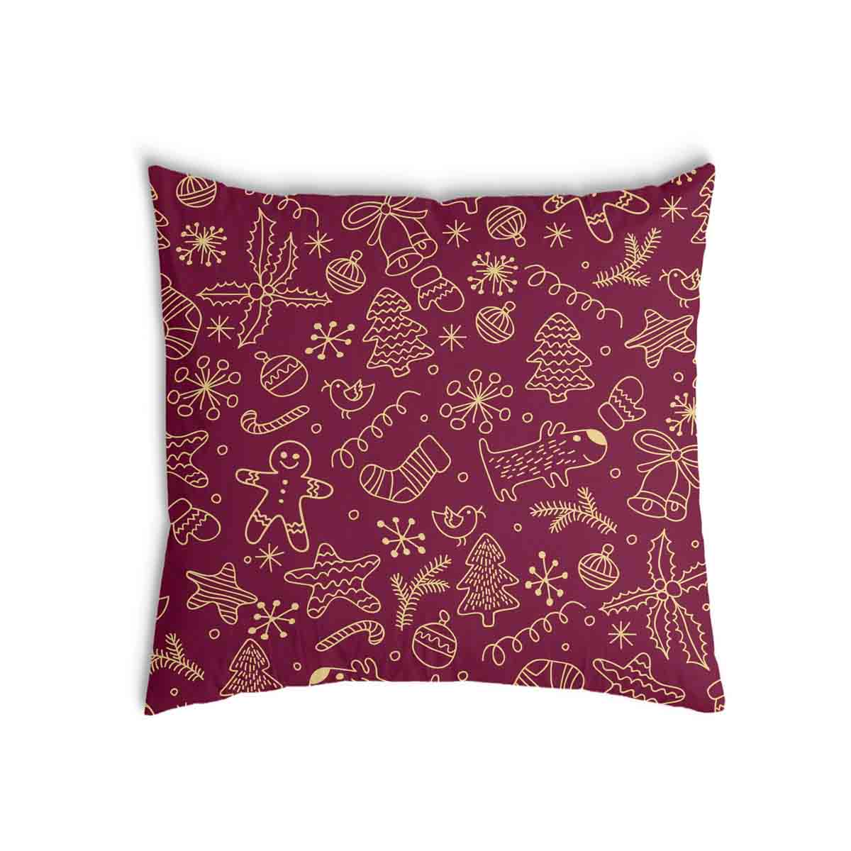 Cuscino salute rosso con divertenti motivi natalizi