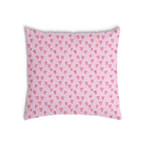 Cuscino salute rosa cuori rossi
