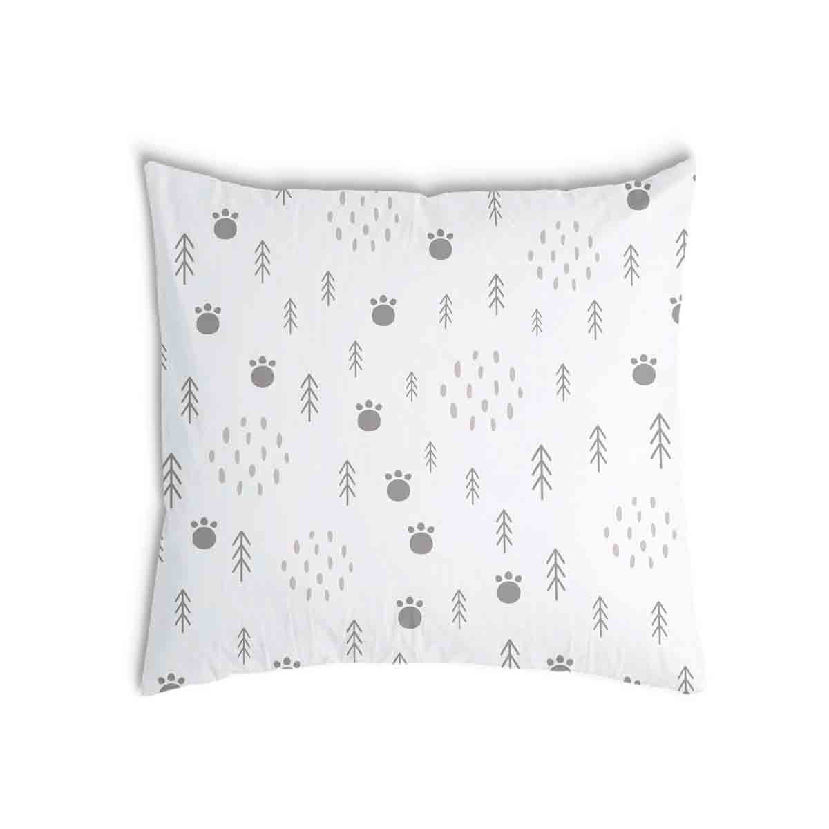 Cuscino salute impronte di zampe nella foresta