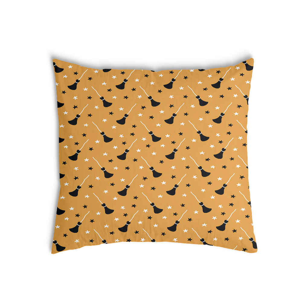 Cuscino salute arancione con scopa di Potter