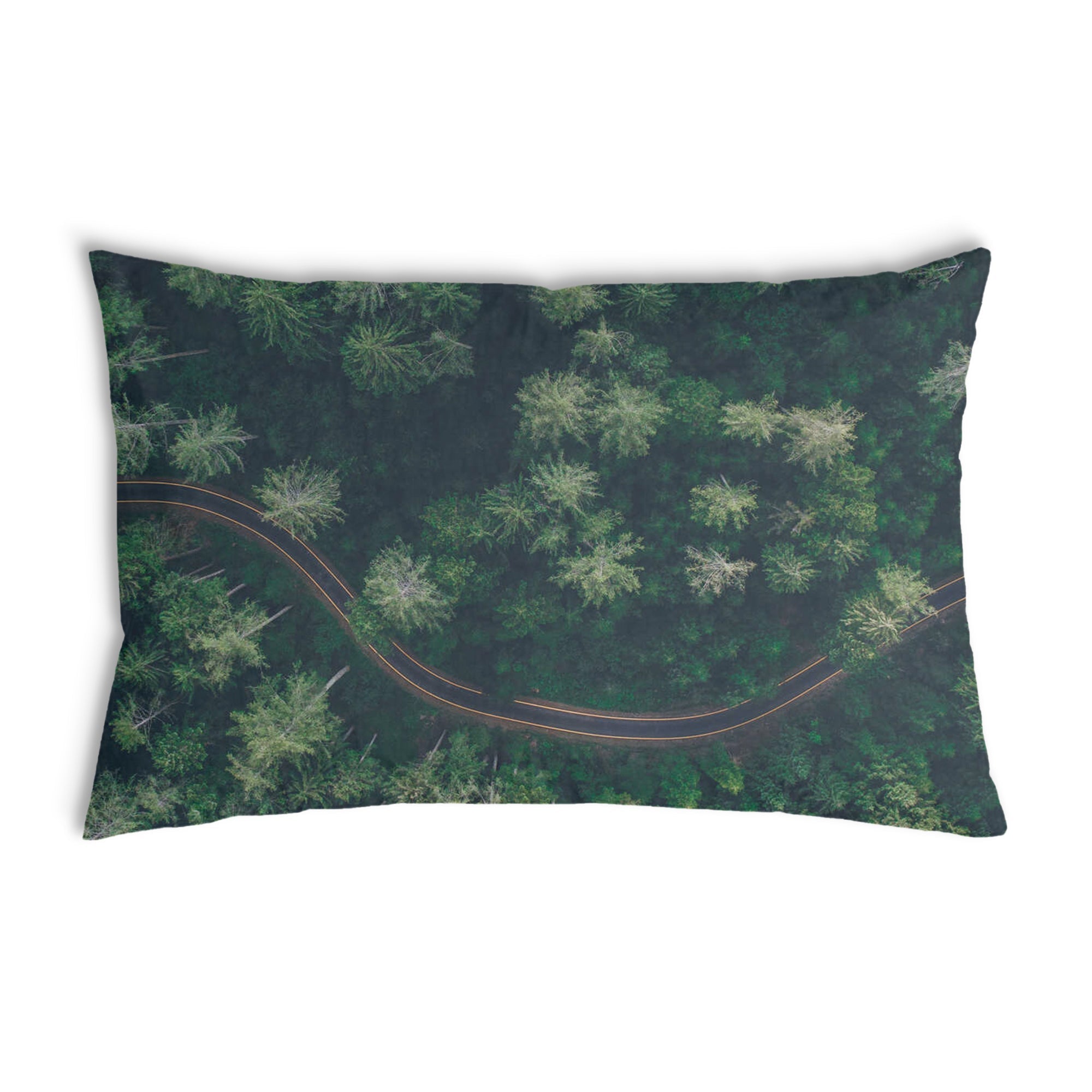 Cuscino salute strada nella foresta