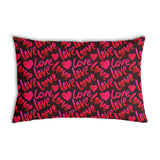 Cuscino salute nero con scritta Love