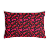 Cuscino salute nero con scritta Love
