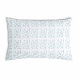 Cuscino sanitario bianco con forme blu