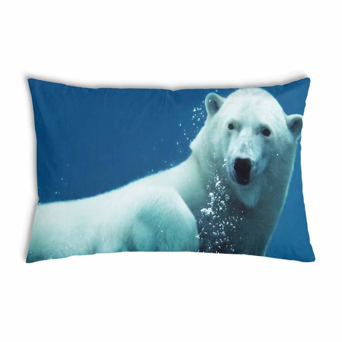 Cuscino sanitario blu con orso polare