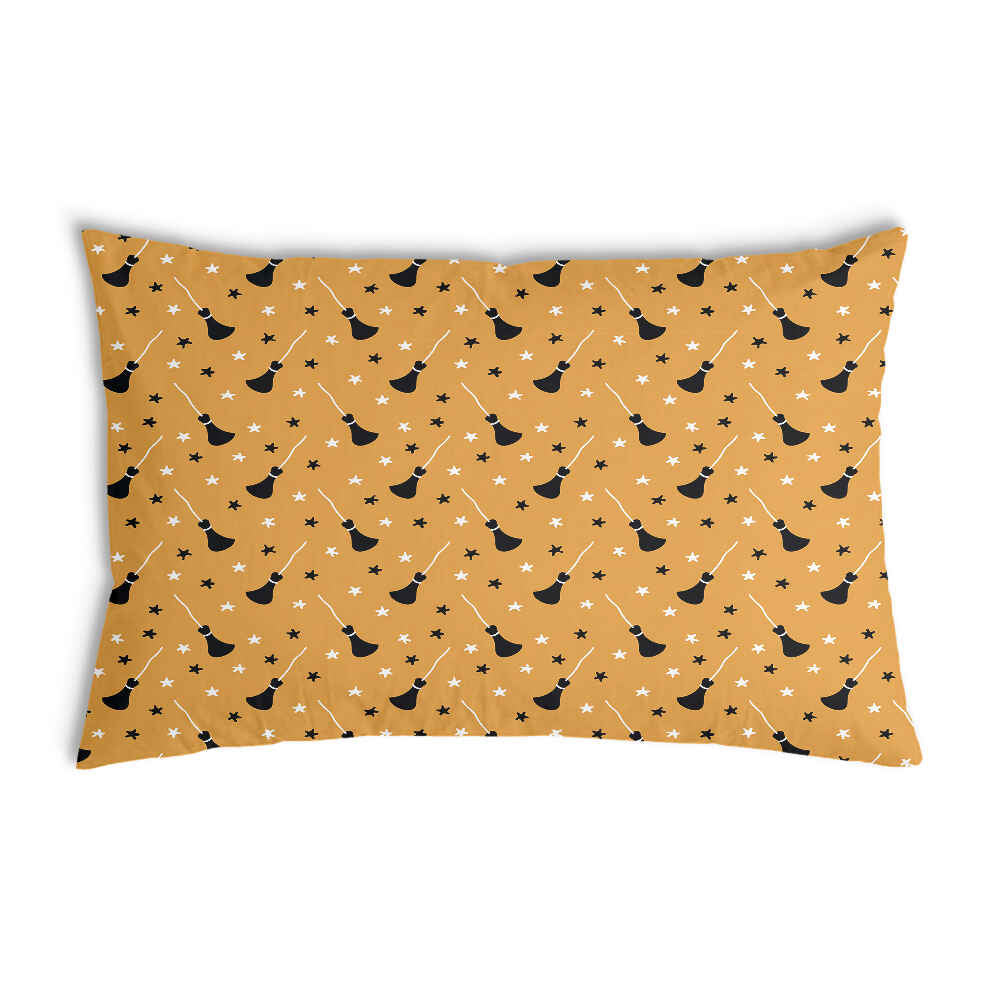 Cuscino salute arancione con scopa di Potter