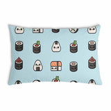 Cuscino sanitario azzurro chiaro con sushi
