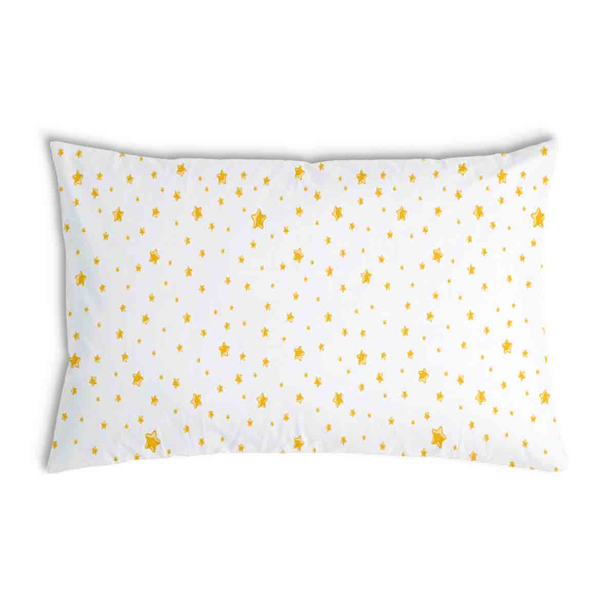 Cuscino sanitario bianco con stelle gialle