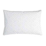 Cuscino salute bianco con delicato motivo geometrico