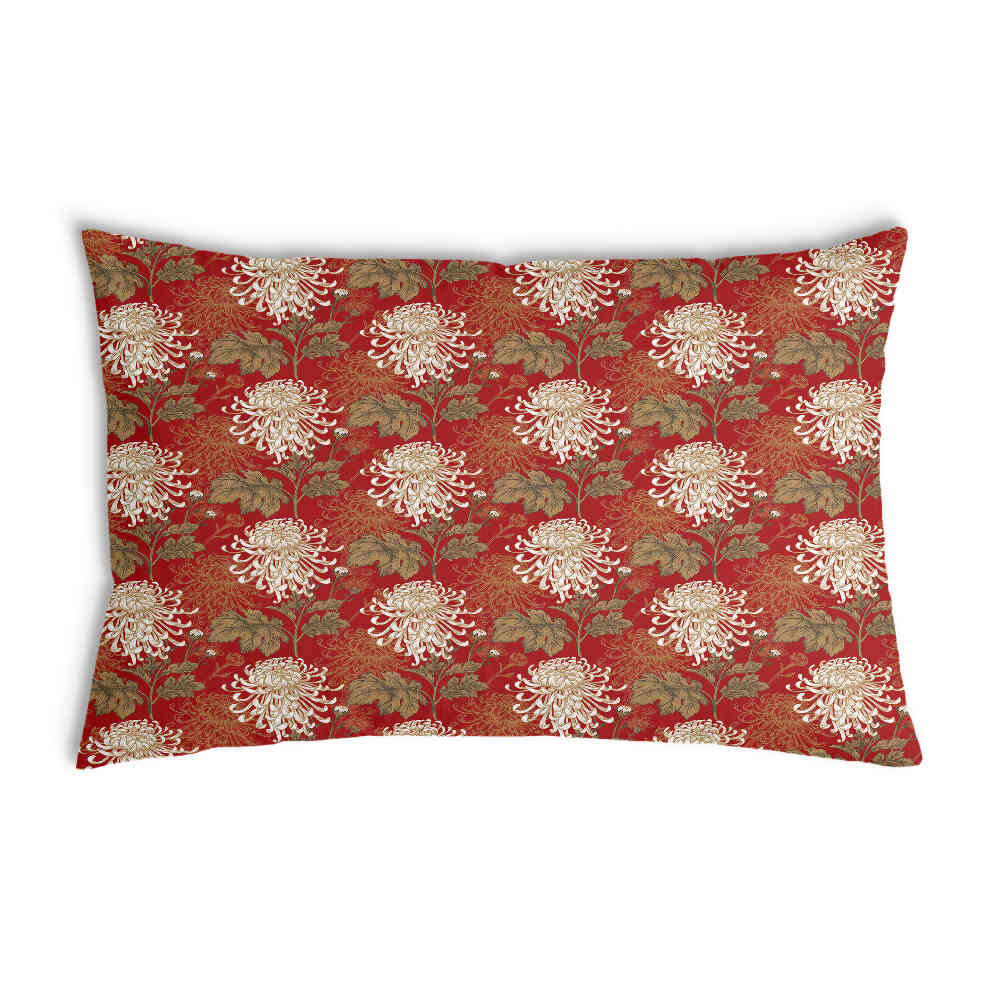 Cuscino salute rosso grande fiore