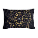 Cuscino salute nero Mandala mistico