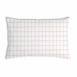Cuscino salute arancione beige a quadri