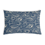 Cuscino sanitario blu con conchiglie