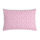 Cuscino salute rosa cuori rossi