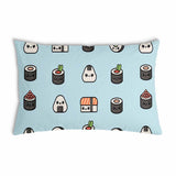 Cuscino sanitario azzurro chiaro con sushi