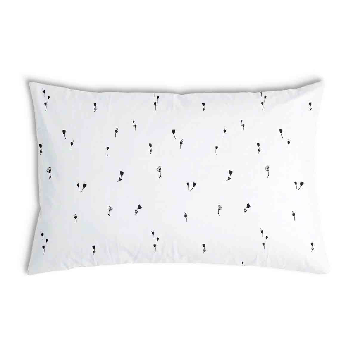 Cuscino salute bianco con soffioni neri