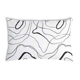 Cuscino sanitario con linee serpentine nere
