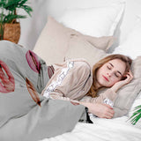 Set di biancheria da letto con coperte terapeutiche bianco con labbra